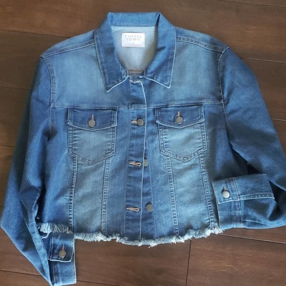 NEW! TINSELTOWN Raw Edge Jr. Jean Jacket. - Picture 3 of 6